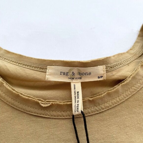 NWT RAG & BONE WOMEN'S KHAKI MIX MEDIA MUSCLE TOP - S - Picture 6 of 12